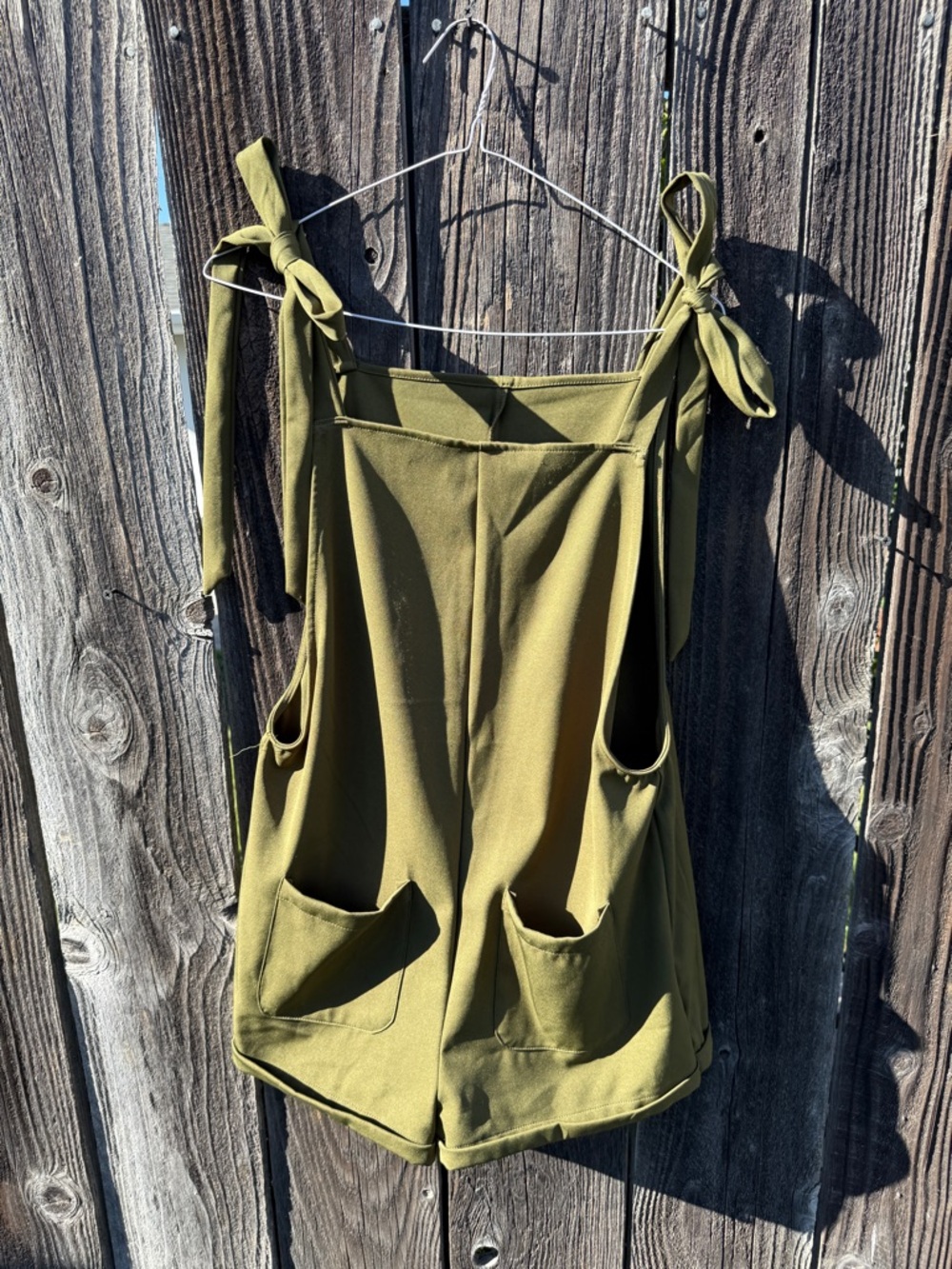 Olive Green Tie-Strap Romper
